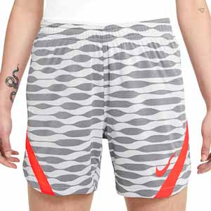 Short Nike Dri-Fit Strike 21 mujer - Pantalón corto de entrenamiento de fútbol para mujer Nike - gris, blanco