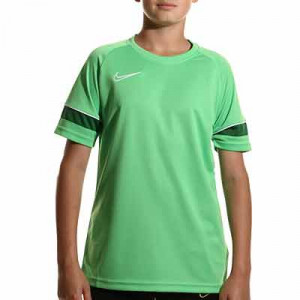 Camiseta Nike Dri-Fit Academy 21 niño - Camiseta de manga corta infantil para entrenamiento de fútbol Nike - verde - miniatura