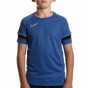 Camiseta Nike Dri-Fit Academy 21 niño - Camiseta de manga corta infantil para entrenamiento de fútbol Nike - azul - miniatura