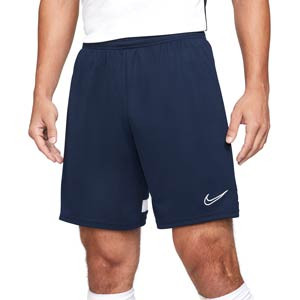 Short Nike Dri-Fit Academy 21 - Pantalón corto de entrenamiento de fútbol Nike - azul marino - frontal