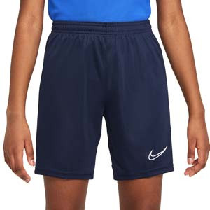 Short Nike Dri-Fit Academy 21 niño - Pantalón corto de entrenamiento de fútbol infantil Nike - azul marino - frontal