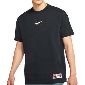 Camiseta Nike FC Cotton - Camiseta de algodón de manga corta Nike de la colección Joga Bonito - negra - frontal