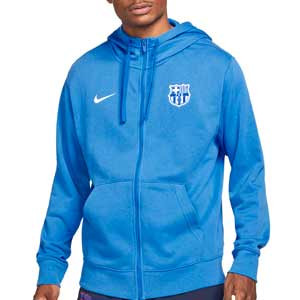 Sudadera Nike Barcelona Club Hoodie - Sudadera de algodón con capucha Nike del FC Barcelona - azul
