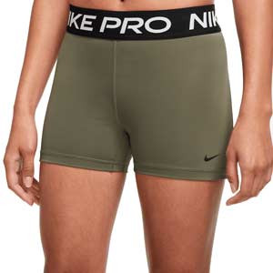 Mallas Nike Pro 365 mujer 8 cm - Mallas cortas de mujer Nike para fútbol - verde oliva