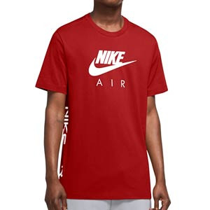 Camiseta algodón Nike Sportswear Air - Camiseta de algodón para calle Nike - roja - frontal