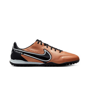 Nike Tiempo React Legend 9 Pro TF - Zapatillas de fútbol multitaco de piel Nike suela turf - bronce