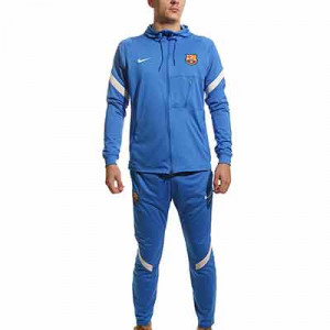 Absorber Térmico cobertura Chándal Nike Barcelona Dri-Fit Strike Hoodie azul | futbolmania