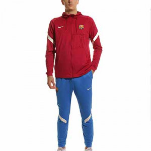 Chándal Nike Barcelona Dri-Fit Strike Hoodie - Chándal con capucha Nike del FC Barcelona - granate, azul
