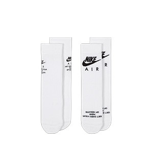 Calcetines Nike Air Sneaker 2 pares semi acolchados - Pack de 2 pares de calcetines de media caña semi acolchados Nike - blancos