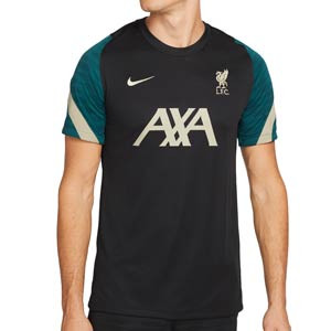 Camiseta Nike Liverpool entrenamiento Dri-Fit Strike - Camiseta de entrenamiento para técnicos Nike del Liverpool FC - negro, verde azulado