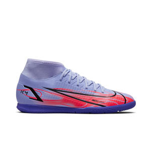 Nike Mercurial Superfly 8 Club KM IC - Zapatillas de fútbol sala con tobillera de Kylian Mbappé Nike suela lisa IC - lilas azuladas