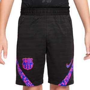 Short Nike Barcelona entrenamiento niño Dri-Fit Strike - Pantalón corto infantil Nike FC Barcelona de Champions League 2021 2022 - negro