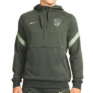 Sudadera Nike Atlético Travel Fleece Hoodie - Sudadera con capucha Nike del Atlético de Madrid de la Champions League 2021 2022 - verde oscura