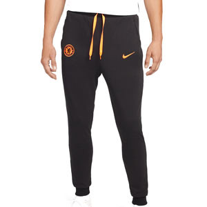 Pantalón Nike Chelsea Travel Fleece UCL - Pantalón largo de algodón Nike del Chelsea de la Champions League 2021 2022 - negro