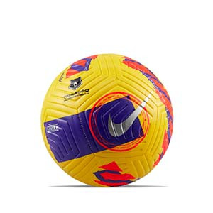 Balón Nike Rusia Premier 21 2022 Strike Hi-vis talla 4 - Balón de fútbol Nike de la Rusia Premier 2021 2022 talla 4 - amarillo, lila