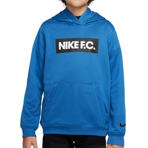 Sudadera Nike FC Libero niño Fleece Hoodie - Sudadera con capucha infantil Nike FC - azul marino