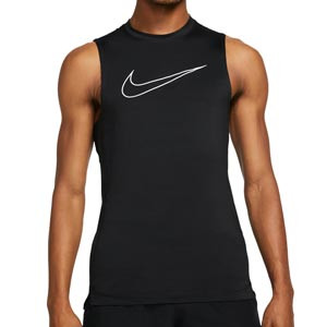 Camiseta de tirantes Nike Pro Dri-Fit - Camiseta interior sin mangas para fútbol Nike - negra