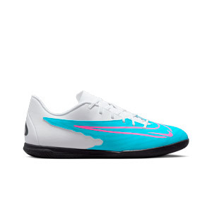 Nike Phantom GX Club IC - Zapatillas de fútbol sala Nike suela lisa IC - azules celeste, blancas