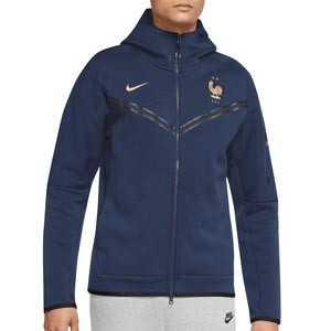Sudadera Nike Francia Sportswear Tech Fleece Hoodie - Sudadera con capucha de algodón Nike de Francia - azul marino