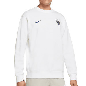 Sudadera Nike Francia Sportswear Club Crew - Sudadera de algodón de paseo Nike de Francia - blanca