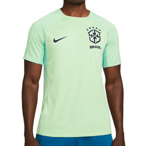 Camiseta Nike Brasil entreno Dri-Fit Strike - Camiseta de entrenamiento de la selección de Brasil - verde claro
