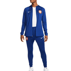 Chándal Nike Holanda Dri-Fit Strike Hoodie - Chándal Nike con capucha de la selección de Holanda - azul 