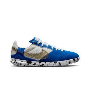 Nike Jr Street Gato - Zapatillas de fútbol sala callejero infantiles de piel Nike - azules, blancas