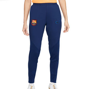 Pantalón Nike Barcelona entrenamiento mujer Dri-Fit Strike - Pantalón largo de entrenamiento para mujer Nike del FC Barcelona - azul marino