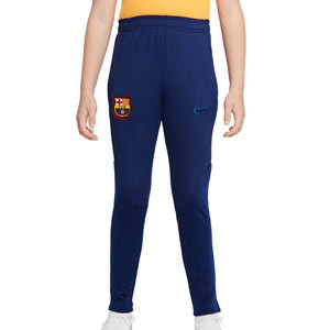 Pantalón Nike Barcelona entrenamiento niño Dri-Fit Strike - Pantalón largo de entrenamiento infantil Nike del FC Barcelona - azul marino