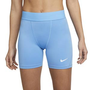 Mallas Nike Pro mujer Dri-Fit Strike - Mallas cortas para mujer de entrenamiento Nike - azul celeste