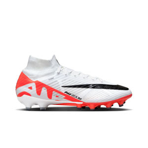 Nike Mercurial Zoom Superfly 9 Elite AG-PRO - Botas de fútbol con tobillera Nike AG-PRO para césped artificial - rojas, blancas