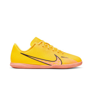 Nike Mercurial Jr Vapor 15 Club IC - Zapatillas de fútbol sala infantiles Nike suela lisa IC - amarillas, naranjas