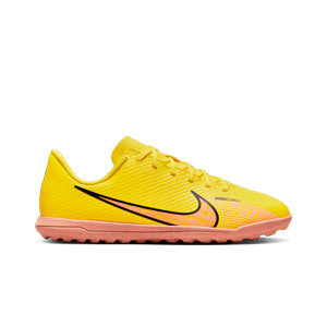 Nike Mercurial Jr Vapor 15 Club TF - Zapatillas de fútbol infantiles multitaco Nike suela turf - amarillas, naranjas