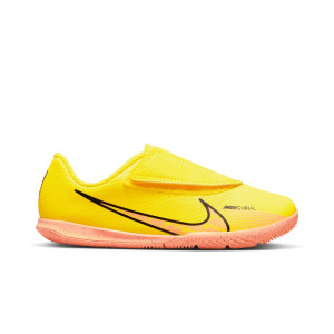 Nike Mercurial Jr Vapor 15 Club IC PS V - Zapatillas fútbol sala infantiles con velcro Nike suela lisa IC - amarillas, naranjas