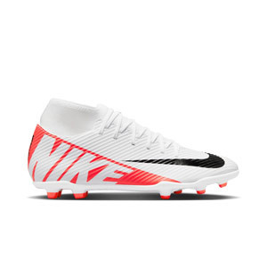 Nike Mercurial Superfly 9 Club FG/MG - Botas de fútbol con tobillera Nike FG/MG para césped artificial - rojas, blancas