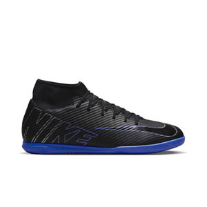 Nike Mercurial Superfly 9 Club IC - Zapatillas de fútbol sala con tobillera Nike suela lisa IC - negras, azules