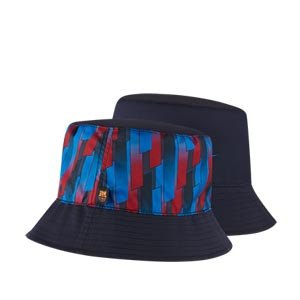 Gorro Nike Barcelona Bucket Reversible - Sombrero tipo pescador Nike del FC Barcelona - azul marino, azulgrana