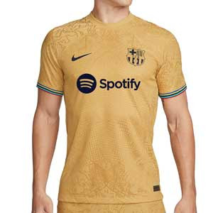 Camiseta Nike 2a Barcelona 2022 2023 Dri-Fit ADV Match - Camiseta auténtica de la segunda equipación Nike del FC Barcelona 2022 2023 - dorada