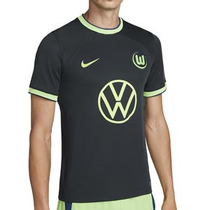 Camiseta Nike 2a Wolfsburg 2022 2023 Dri-Fit Stadium - Camiseta segunda equipación Nike del Wolfsburg 2022 2023 - verde oscuro