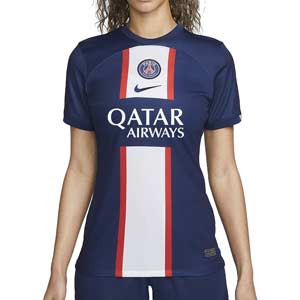 Camiseta Nike PSG mujer 2022 2023 Dri-Fit Stadium - Camiseta primera equipación de mujer Nike del Paris Saint-Germain 2022 2023 - azul marino