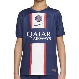 Camiseta Nike PSG niño 2022 2023 Dri-Fit Stadium - Camiseta primera equipación Nike del Paris Saint-Germain 2022 2023 - azul marino