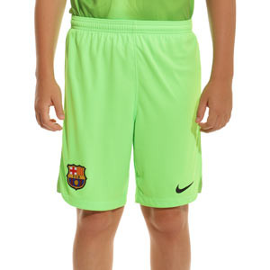 Short Nike Barcelona niño portero 2022 2023 Dri-Fit Stadium - Pantalón corto infantil de portero Nike del FC Barcelona 2022 2023 - verdeá