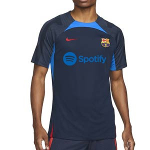 Camiseta Nike Barcelona entreno Dri-Fit Strike - Camiseta de entrenamiento Nike del FC Barcelona - azul marino