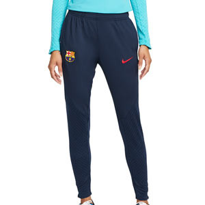Pantalón Nike Barcelona mujer entrenamiento Dri-Fit Strike - Pantalón largo entrenamiento de mujer Nike del FC Barcelona - azul marino
