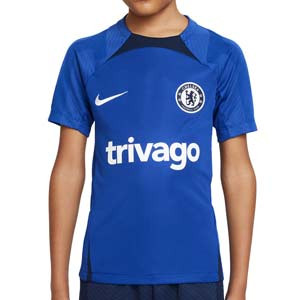 Camiseta Nike Chelsea niño entrenamiento niño Dri-Fit Strike - Camiseta entrenamiento infantil Nike del Chelsea FC - azul