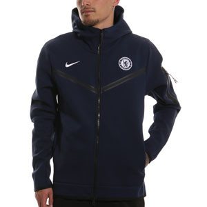 Sudadera Nike Chelsea Tech Fleece Hoodie - Sudadera de algodón con capucha Nike del Chelsea - azul marino