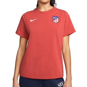 Camiseta Nike Atlético mujer Travel - Camiseta de algodón para mujer de paseo Nike del Atlético de Madrid - roja