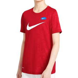 Camiseta Nike Dry Soccer niño - Camiseta de manga corta infantil Nike - roja - frontal
