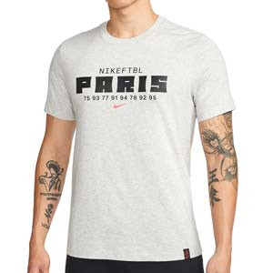 Camiseta algodón Nike PSG Voice - Camiseta de algodón Nike del París Saint-Germain - gris