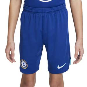 Short Nike Chelsea niño 2022 2023 Dri-Fit Stadium - Pantalón corto de la primera equipación infantil Nike del Chelsea FC - azul marino